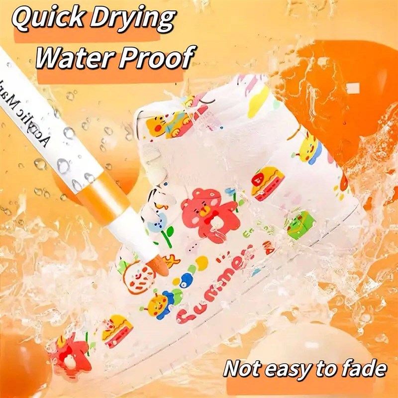 48-Color Double-Tipped Acrylic Marker pens Set - Ideal for R图片