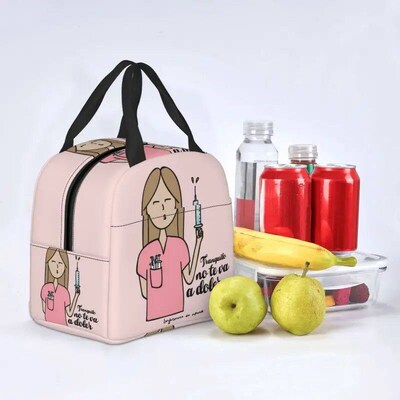 Enfermera En Apuros Doctor Nurse Lunch Bag Women Portable Co