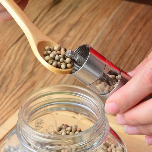Novelty Thumb Push Pepper Mill Portable Salt Mill Manual Pep
