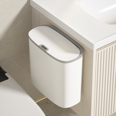 壁挂感应垃圾桶卫生间夹缝挂墙厕所客厅家用智能悬挂专用桶