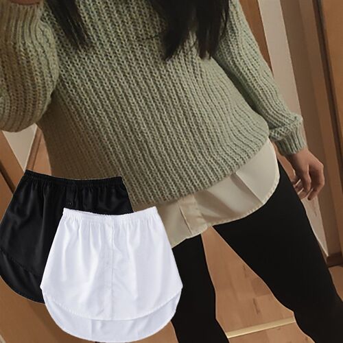 High Waist Fake Top Skirt Adjustable Mini Skirt Lower Sweep