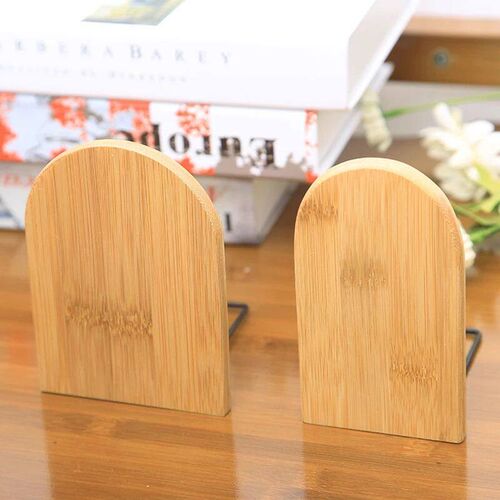 Nature Bamboo Desktop Organizer Bookends Book Ends Stand Hol