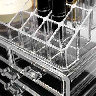 Acrylic stationery transparent storage box mini cute drawer