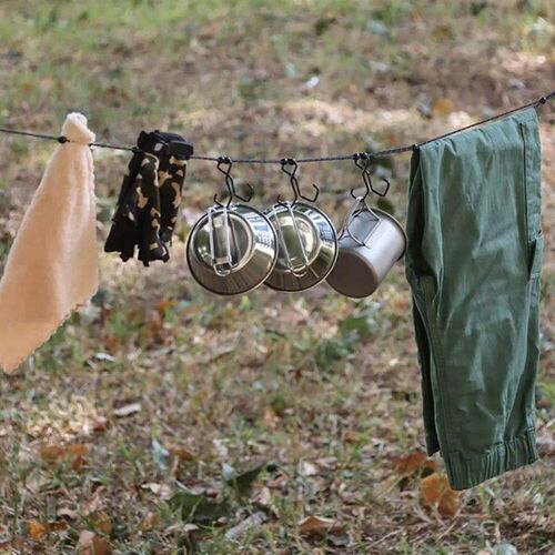 Portable 3M Clothing Clothesline for Outdoor Adjustable High