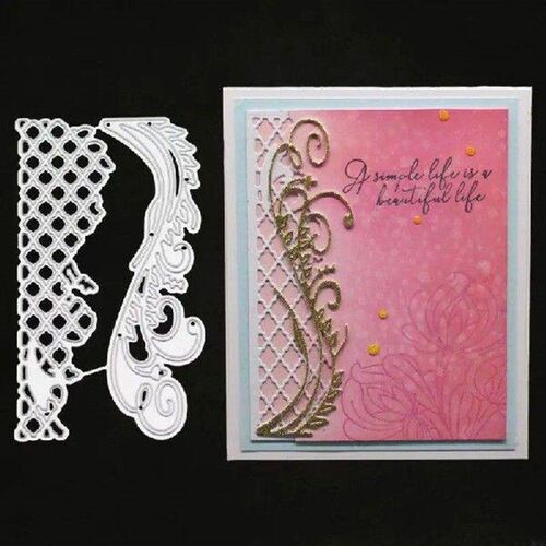 H0XC Flower Backdrop Metal Cutting Dies Stencil DIY