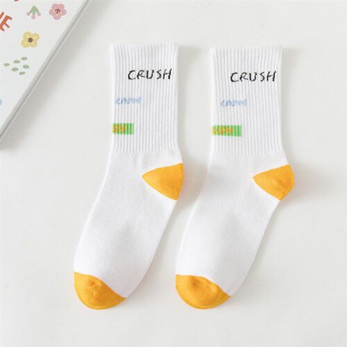 Summer Cute Japanese Midcalf Cotton Socks for Women Thin Bre
