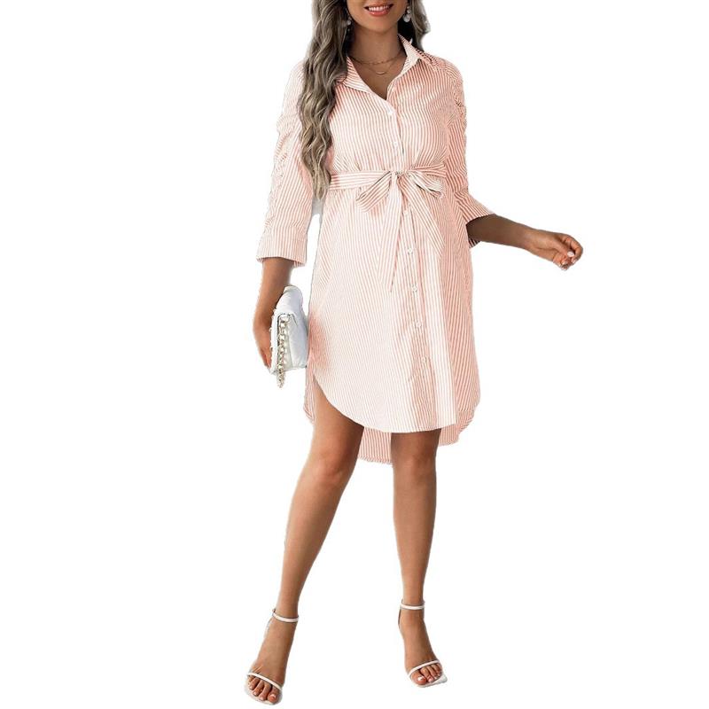 New spring Women Casual Pregnant Dress Shirt Pregnant Dress图片