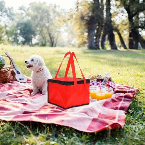 Pizza Cooler Bag Insulated Bags for Food Delivery Red