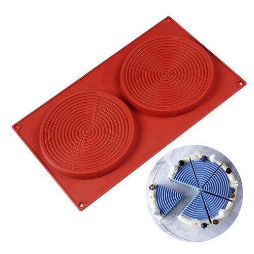 Large Silicone Cake Mold Discs Biscuit Mould 2 Holes Round C