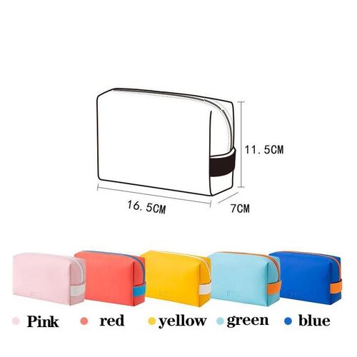 Women Waterproof Cosmetic Bag PU Cute Candy Colors Travel Ma