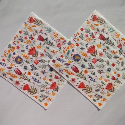 Spring Summer Wildflower Paper Napkins Decoupage小野花餐巾纸
