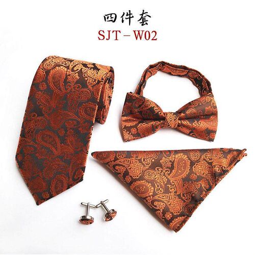 领带套 necktie cufflinks bow Tie hanky men suit 4 sets gift