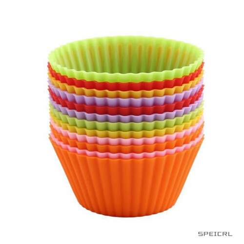 Size 7cm 10pcs/lot round shaped silicone muffin cases CAKEC