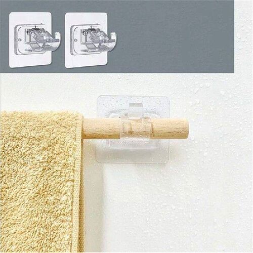 8PCS Self Adhesive Curtain Rod Bracket No Drill Curtain