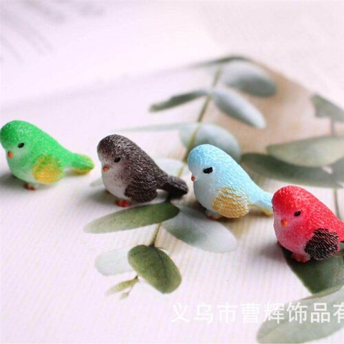 1pcs Artificial Colorful Little Bird figurine Animal Model