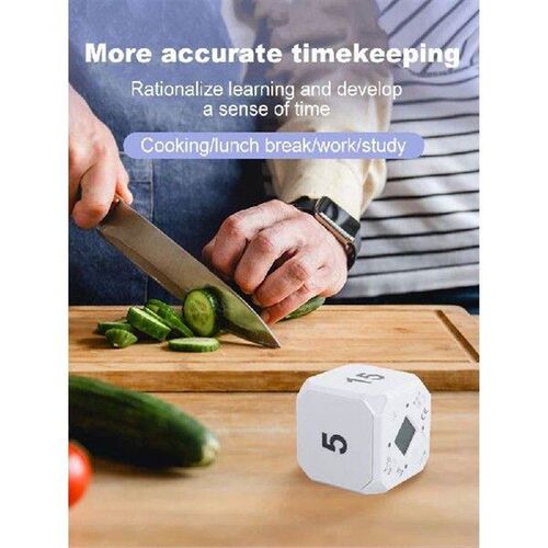 Gravity Sensor Flipping Timer Productivity Cube LED Display