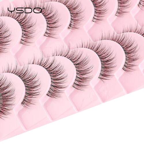 Natural Mink Eyelashes 3/6/10 Pairs Wispy Faux 3D Mink Lashe