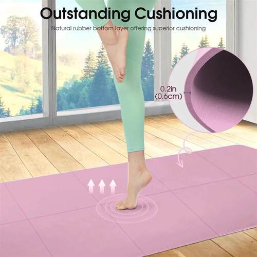 Yoga Mat Pilates Fitness Mat 10/15mm Thicknes Non Slip Yoga