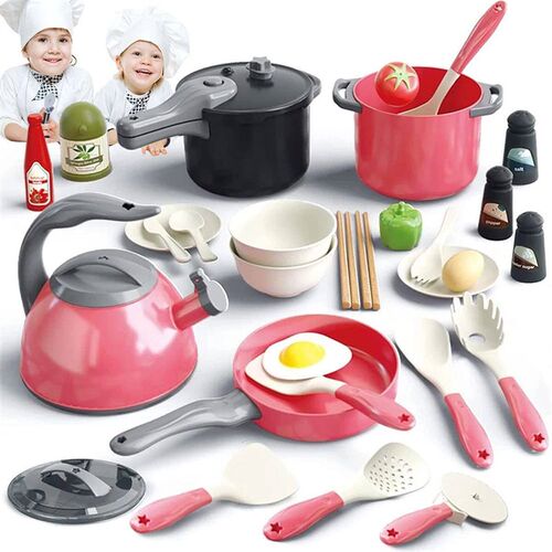 Kids Kitchen Toy Accessories Pretend Play Cooking Playset wi