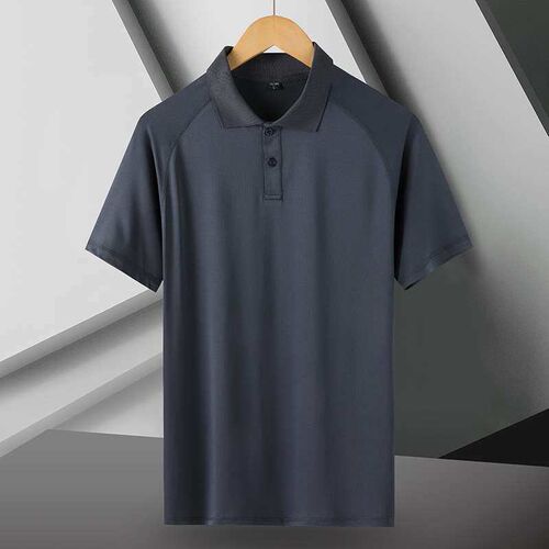 Summer Ice Silk Quick-drying Lel Polo Shirt Short-sleeved Me