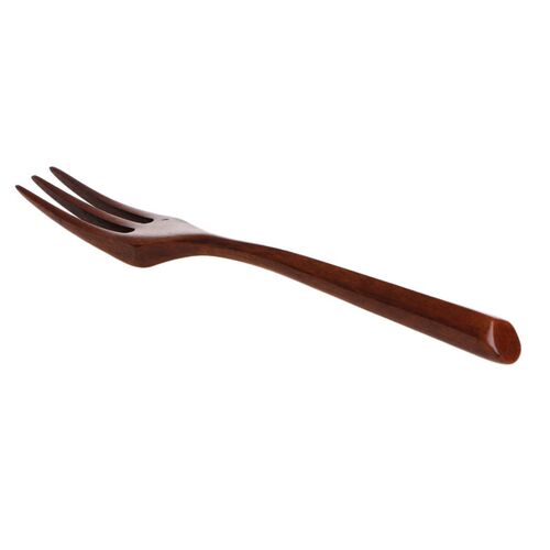 Set Wooden Dinner Spoon Fork Wood Cutlery Salad Cooking Dini