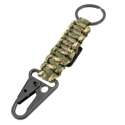 Useful Outdoor Woven Paracord Lanyard Keychain Carabiner Hoo