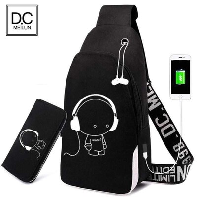 chest bag mens Oxford sports shoulder sling bag backpack