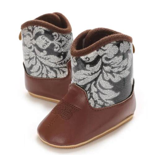 Baby Cowboy Boots - Western Style  Soft soled First Walking