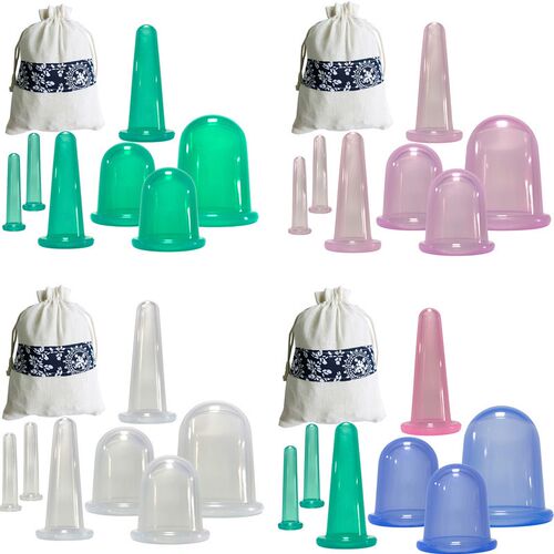 7/4/2Pcs Set Silicone Anti Cellulite Cup Vacuum Massage suct