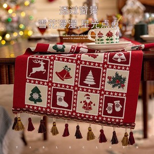 Christmas Decorative Tablecloth Retro Dining desk mat
