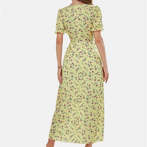 Summer Tea Break Platycodon French Dress Square Collar Thai