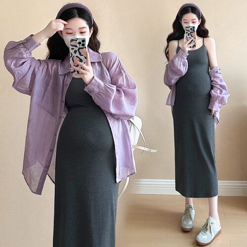 Real Shots In Stock~maternity Clothing Set Fashionable Loose
