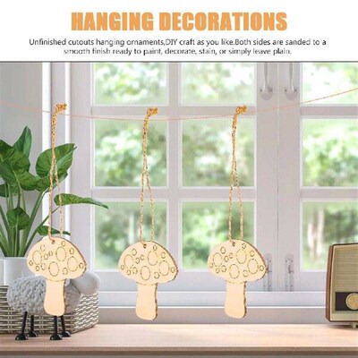10 Pcs Mushroom Slices Rustic Decor Hanging Decorations