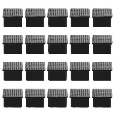20 Pcs Furniture Leg Plug Protector Glide Black Insert End