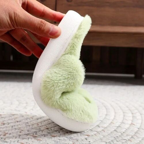Women Plush Slippers Christmas Autumn Winter Warm Funny Gree