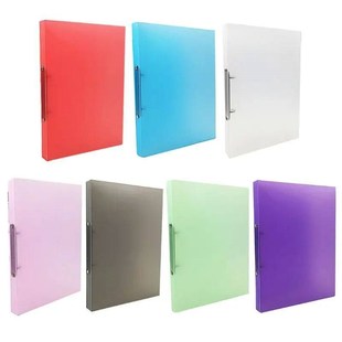1pc A4 Ring Binder Colorured Transparent Loose-leaf Paper Fi