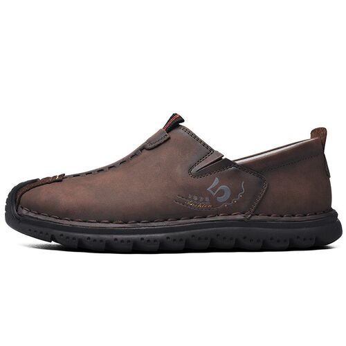 Business casual shoes mens fashion handmade super fiber cas