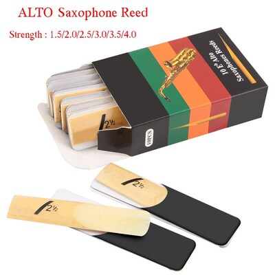 10 Pack Eb Alto Sax Saxophone Reeds Strength 1.5 2.0 2.5 3.0