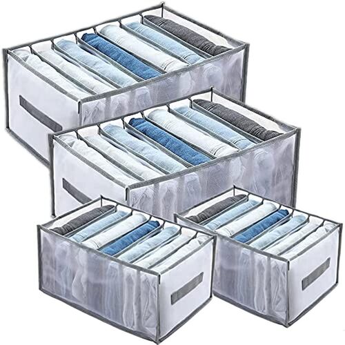 Jeans Compartment Storage Box Closet Clothes Drawer Mesh Sep