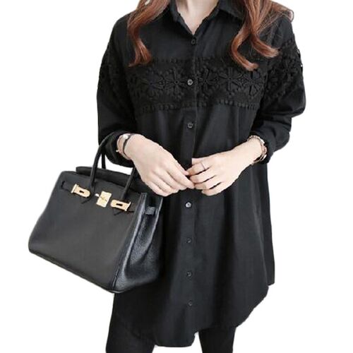 2023 New Autumn White Lace Blouse Plus Size 4XL Women ops Ca