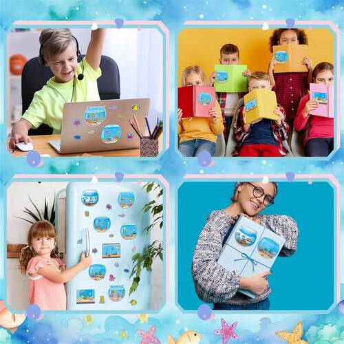 16/24 sheets Stickers Kits for Kids Make A Ocean Animals Wor