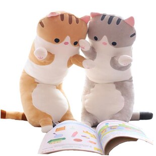 Stuffed plush cat toys long sleeping big pillows bed dolls