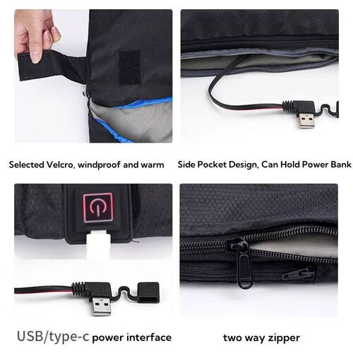 Heated Sleeping Bag pad,6 Heating Zones,USB Power Supported,