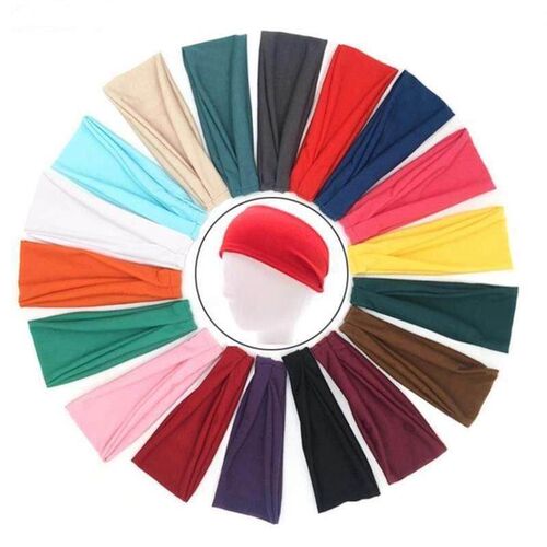 fashion Unisex Solid Color Headband Hair Elastic Bands for M