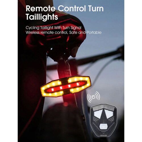 Rechargeable Bike Tail Light with Turn Signals Bicycle Rear