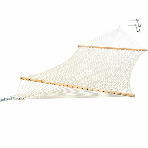 Mesh Net Hanging Bed Portable White Hammock Outdoor Solid Wo