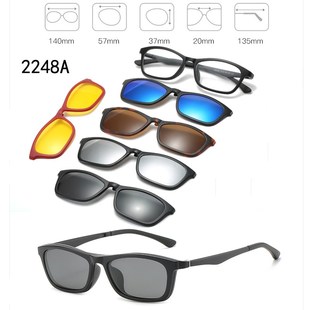 5 In 1 Custom Men Women Polarized Optical Magnetic Sunglasse