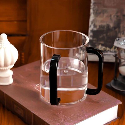 Hand Washing Cup with Dual Handles 5Inch Acrylic Clear Negel