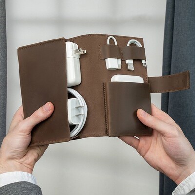 Charger storage protective cover data cable storage bag