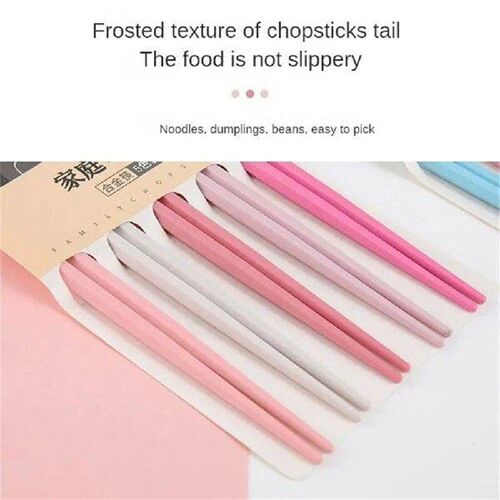 Alloy Chopsticks Macaron Hexagonal Small Fresh Morandi